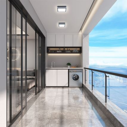 Brilagi - LED āra gaismeklis ar sensoru BENE LED/18W/230V 22x22 cm antracīts IP54