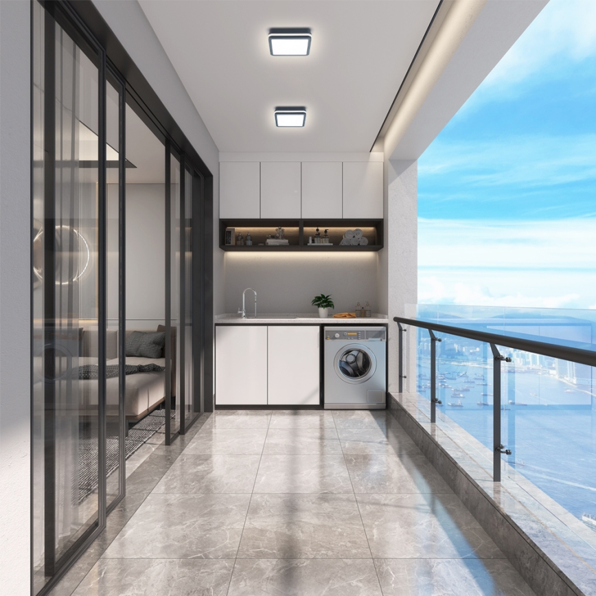 Brilagi - LED āra gaismeklis ar sensoru BENE LED/18W/230V 22x22 cm antracīts IP54