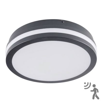Brilagi - LED āra gaismeklis ar sensoru BENE LED/18W/230V Ø 22 cm antracīts IP54