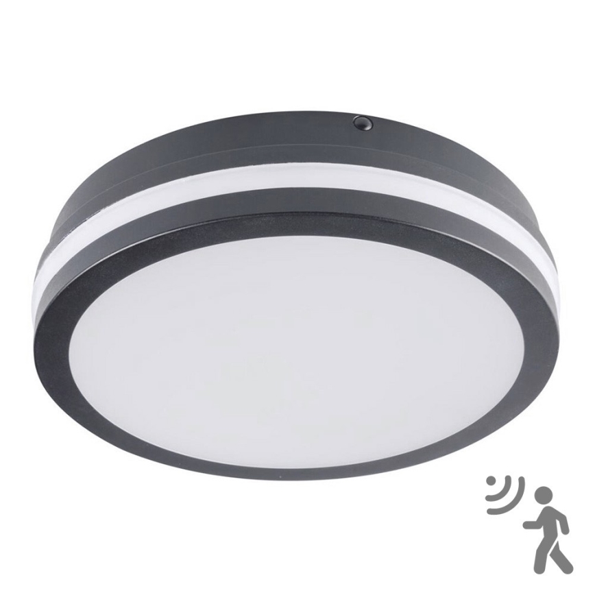 Brilagi - LED āra gaismeklis ar sensoru BENE LED/18W/230V Ø 22 cm antracīts IP54