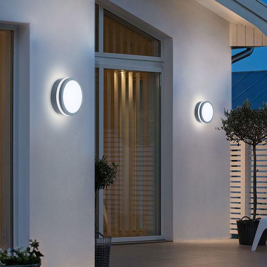 Brilagi - LED āra gaismeklis ar sensoru BENE LED/18W/230V Ø 22 cm antracīts IP54