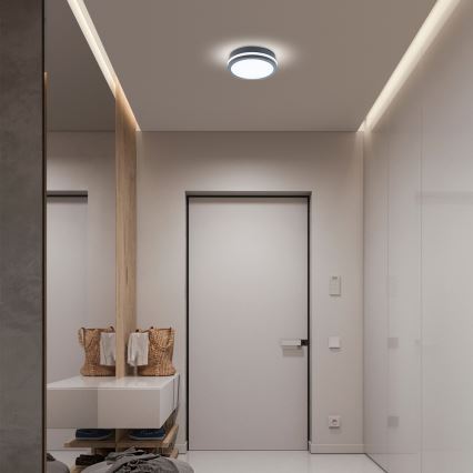 Brilagi - LED āra gaismeklis ar sensoru BENE LED/18W/230V Ø 22 cm antracīts IP54