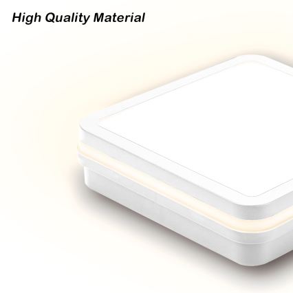 Brilagi - LED āra gaismeklis ar sensoru BENE LED/24W/230V 26x26 cm balts IP54