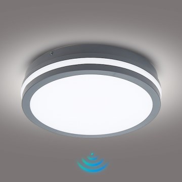 Brilagi - LED āra gaismeklis ar sensoru BENE LED/24W/230V pr. 26 cm antracīts IP54