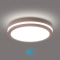 Brilagi - LED āra gaismeklis ar sensoru BENE LED/24W/230V Ø 26 cm brūns IP54