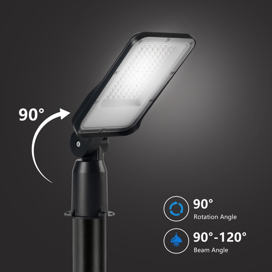 Brilagi - LED āra ielu lampa ar mastu un locītavu 3 m URBANLIGHT LED/50W/230V melna IP65