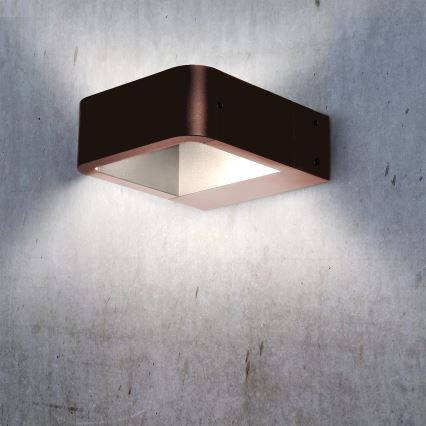 Brilagi - LED āra sienas gaismeklis BARI LED/7W/230V 3000/4000/6000K brūns IP54