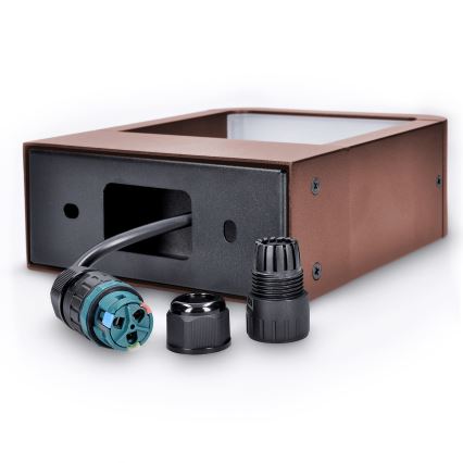 Brilagi - LED āra sienas gaismeklis BARI LED/7W/230V 3000/4000/6000K brūns IP54