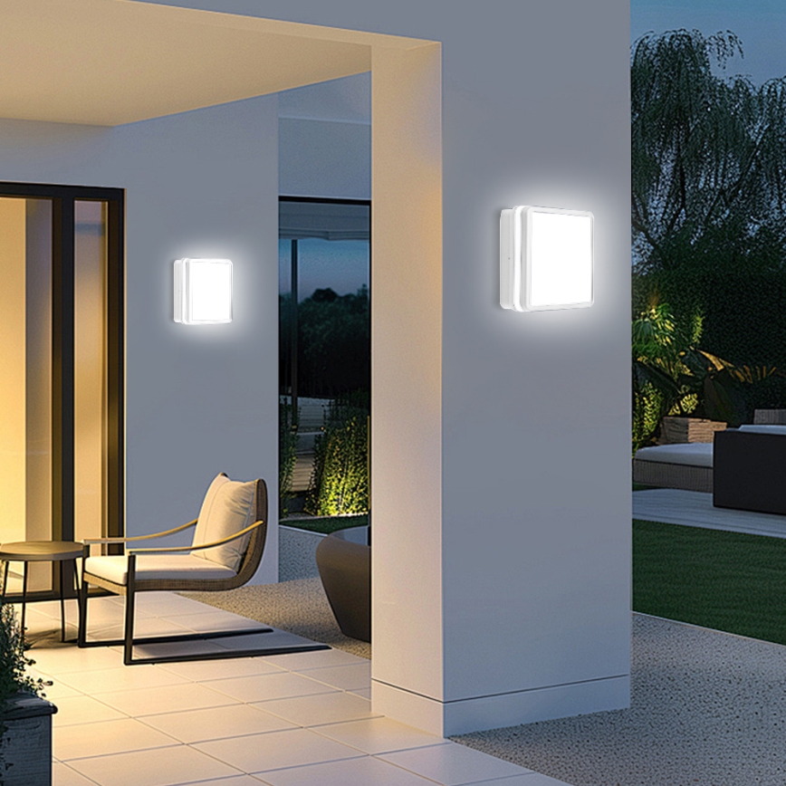 Brilagi - LED āra gaismeklis BENE LED/18W/230V 22x22 cm balts IP54