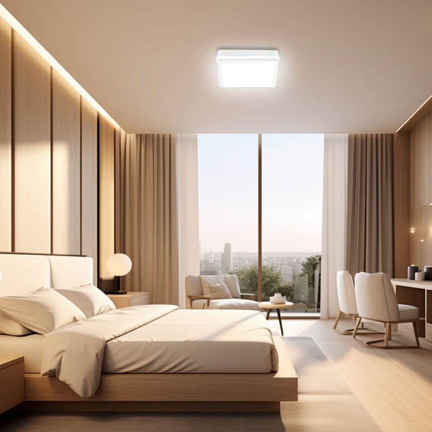 Brilagi - LED āra gaismeklis BENE LED/24W/230V 26x26 cm balts IP54