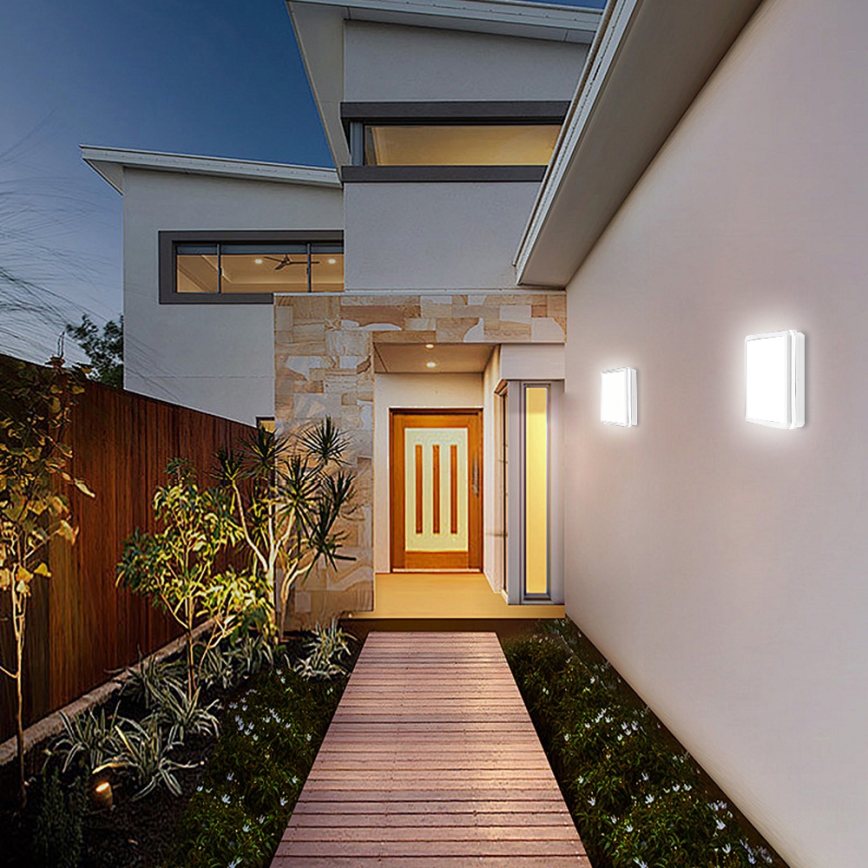 Brilagi - LED āra gaismeklis BENE LED/24W/230V 26x26 cm balts IP54