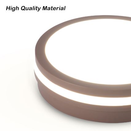 Brilagi - LED āra griestu gaismeklis BENE LED/18W/230V Ø 21,5 cm brūns IP54