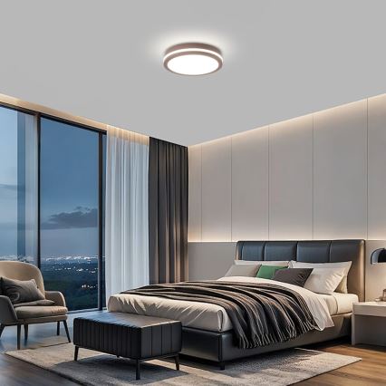 Brilagi - LED āra griestu gaismeklis BENE LED/24W/230V Ø 26 cm brūns IP54