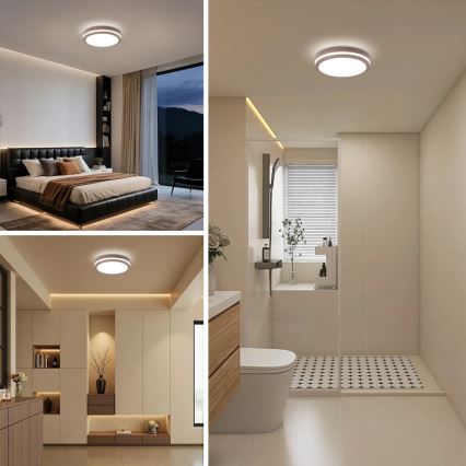 Brilagi - LED āra griestu gaismeklis BENE LED/24W/230V Ø 26 cm brūns IP54