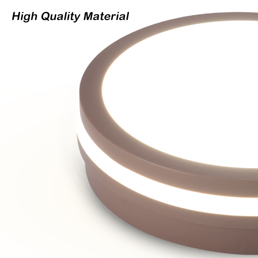 Brilagi - LED āra griestu gaismeklis BENE LED/24W/230V Ø 26 cm brūns IP54