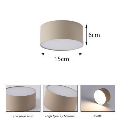 BRILAGI - LED āra griestu gaismeklis FORIS LED/20W/230V Ø 15 cm bēšs IP44