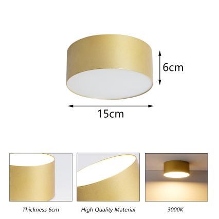 BRILAGI - LED āra griestu gaismeklis FORIS LED/20W/230V Ø 15 cm zelta IP44