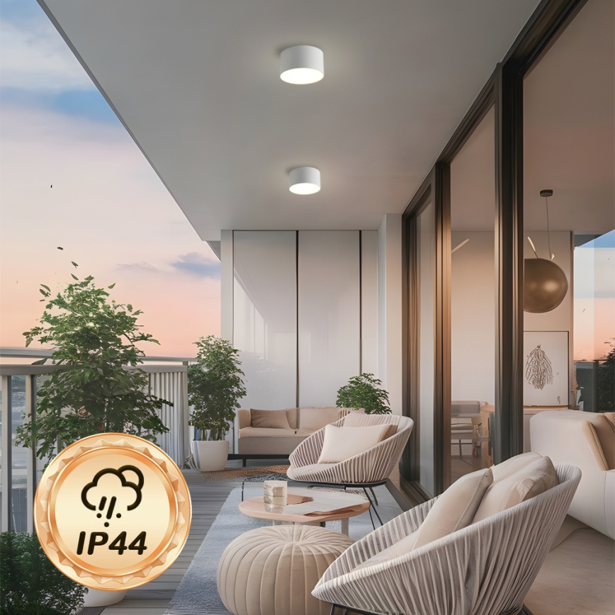 BRILAGI - LED āra griestu gaismeklis FORIS LED/9W/230V Ø 9 cm balts IP44