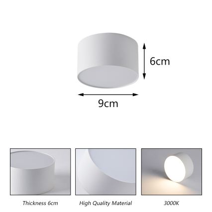 BRILAGI - LED āra griestu gaismeklis FORIS LED/9W/230V Ø 9 cm balts IP44