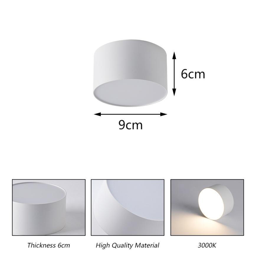 BRILAGI - LED āra griestu gaismeklis FORIS LED/9W/230V Ø 9 cm balts IP44