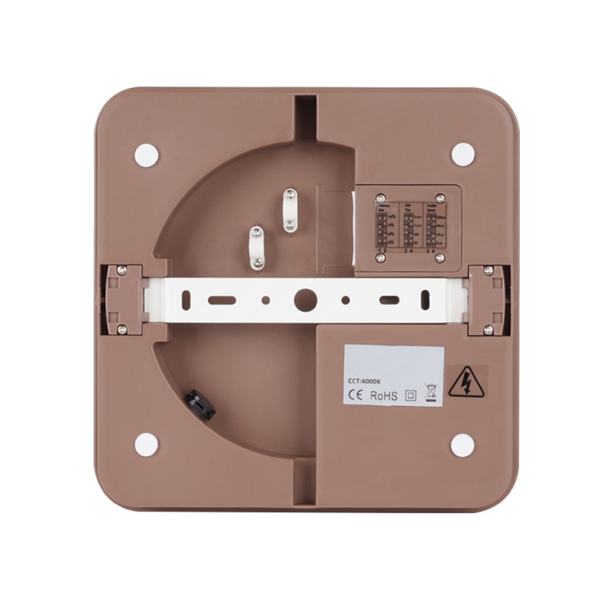 Brilagi - LED āra griestu gaismeklis BENE LED/24W/230V 26x26 cm brūns IP54