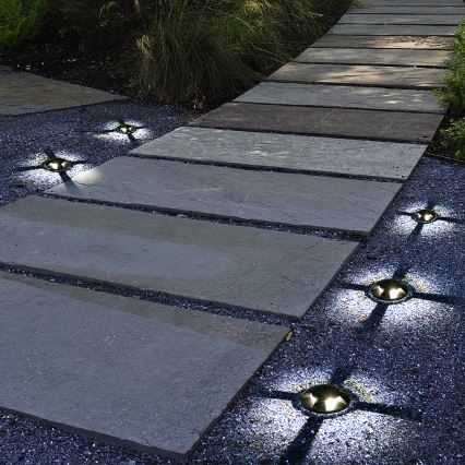 Brilagi - LED āra iebūvējamais gaismeklis GROUNDRAY LED/1W/230V melns IP67