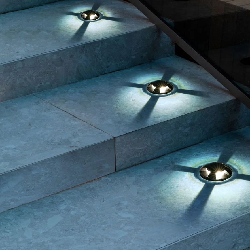 Brilagi - LED āra iebūvējamais gaismeklis GROUNDRAY LED/1W/230V melns IP67