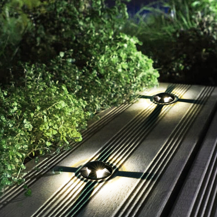 Brilagi - LED āra iebūvējamais gaismeklis GROUNDRAY LED/1W/230V melns IP67