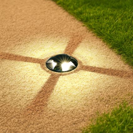 Brilagi - LED āra iebūvējamais gaismeklis GROUNDRAY LED/1W/230V melns IP67
