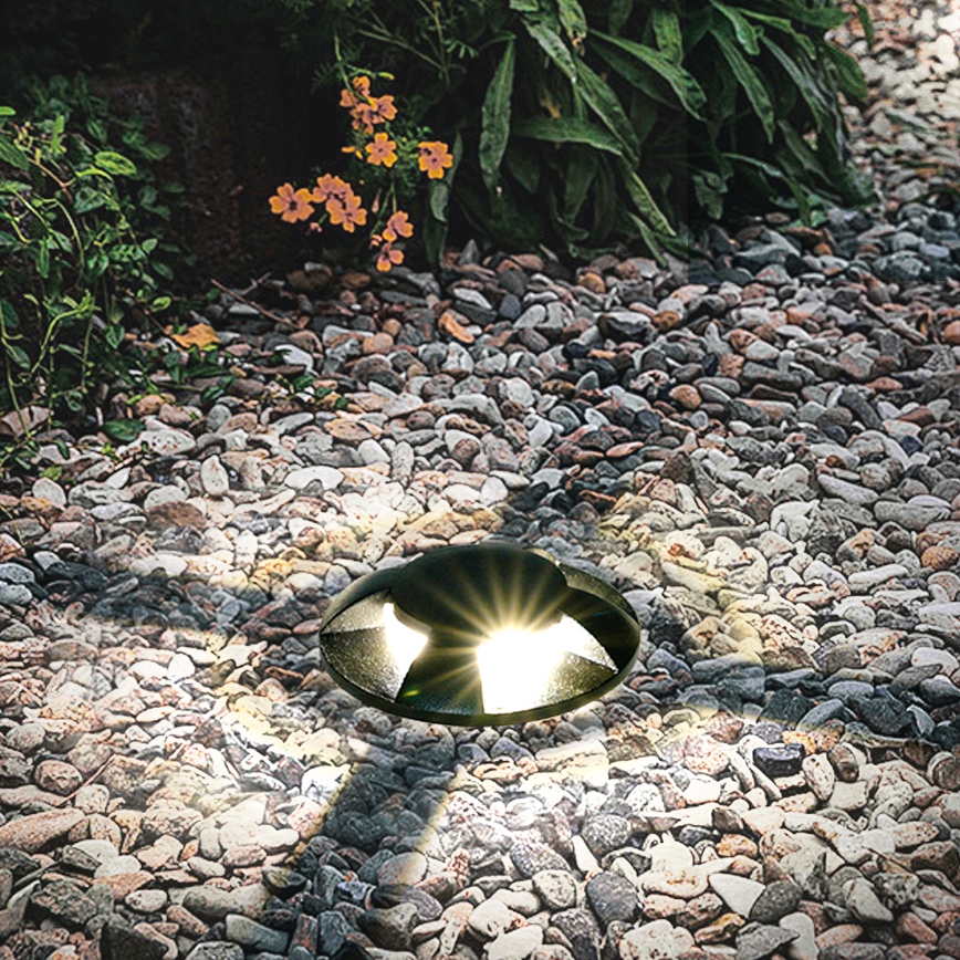 Brilagi - LED āra iebūvējamais gaismeklis GROUNDRAY LED/1W/230V melns IP67