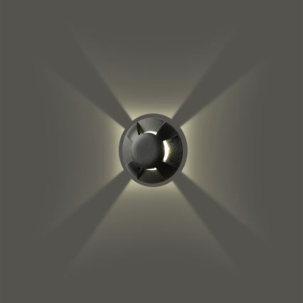 Brilagi - LED āra iebūvējamais gaismeklis GROUNDRAY LED/1W/230V melns IP67