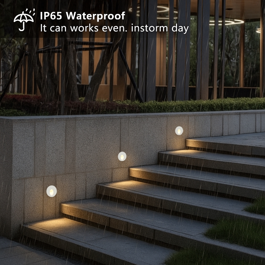 Brilagi - LED āra iebūvējamais gaismeklis STAIRDOT LED/2W/230V balts IP65 apaļš