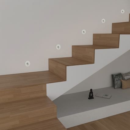 Brilagi - LED āra iebūvējamais gaismeklis STAIRDOT LED/2W/230V balts IP65 apaļš