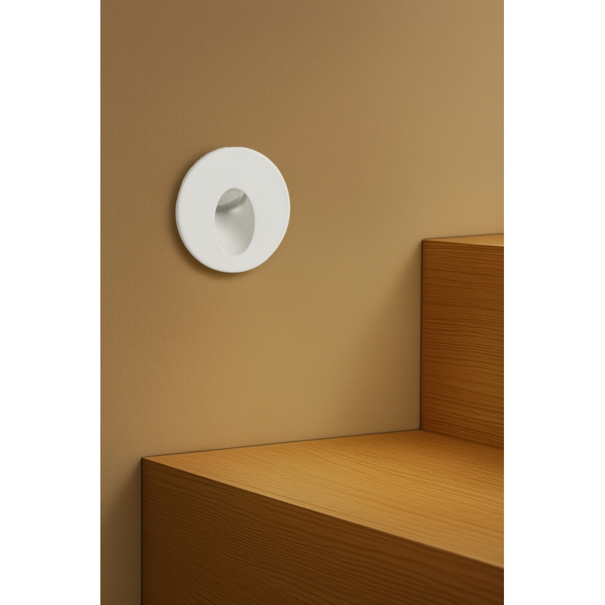 Brilagi - LED āra iebūvējamais gaismeklis STAIRDOT LED/2W/230V balts IP65 apaļš