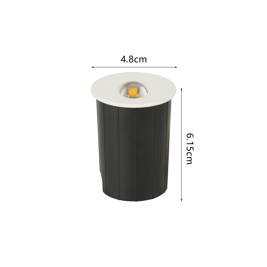 Brilagi - LED āra iebūvējamais gaismeklis STAIRDOT LED/2W/230V balts IP65 apaļš
