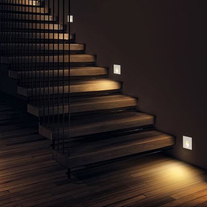 Brilagi - LED āra iebūvējamais gaismeklis STAIRDOT LED/2W/230V balts IP65 kvadrātveida
