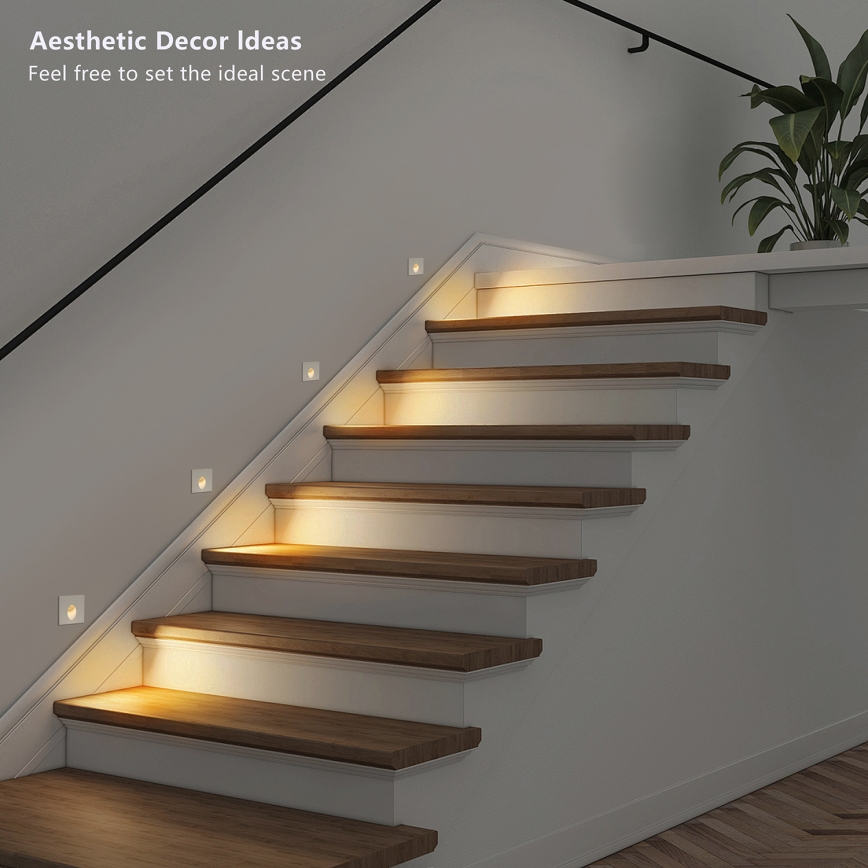 Brilagi - LED āra iebūvējamais gaismeklis STAIRDOT LED/2W/230V balts IP65 kvadrātveida