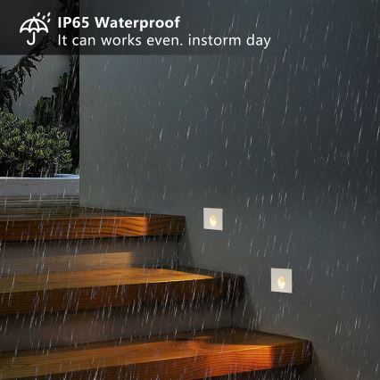 Brilagi - LED āra iebūvējamais gaismeklis STAIRDOT LED/2W/230V balts IP65 kvadrātveida