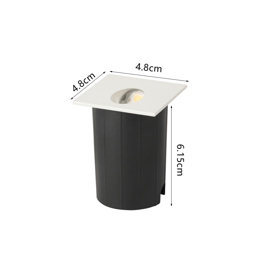 Brilagi - LED āra iebūvējamais gaismeklis STAIRDOT LED/2W/230V balts IP65 kvadrātveida