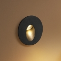 Brilagi - LED āra iebūvējamais gaismeklis STAIRDOT LED/2W/230V, melns, IP65, apaļš