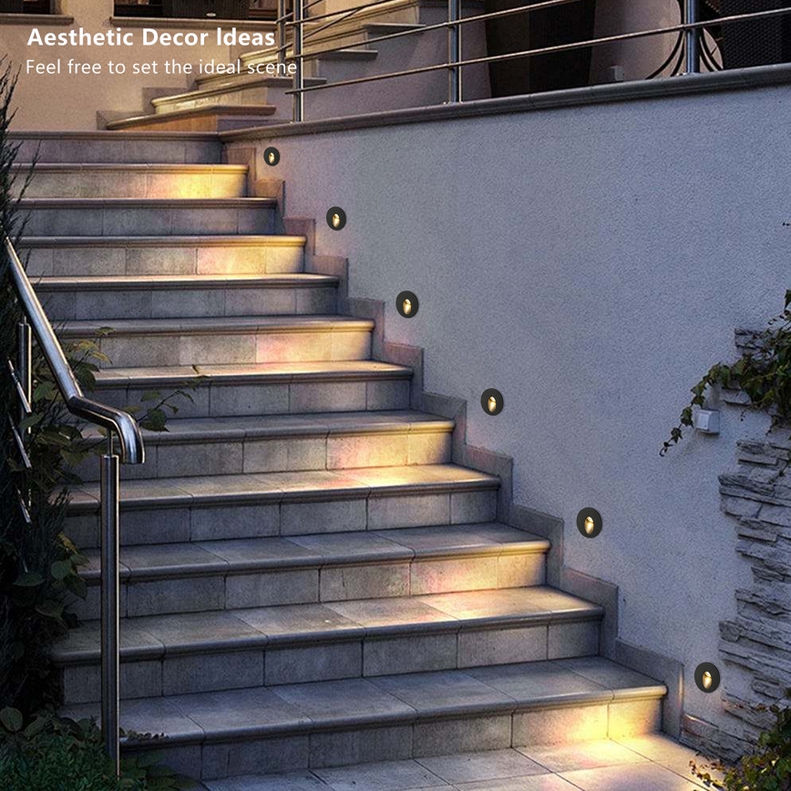 Brilagi - LED āra iebūvējamais gaismeklis STAIRDOT LED/2W/230V, melns, IP65, apaļš