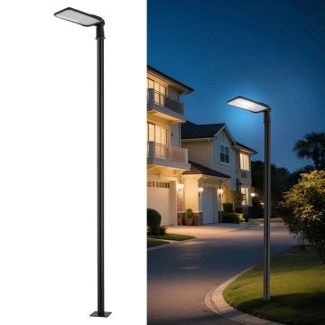 Brilagi - LED āra ielas gaismeklis ar 3 m stabu un locītavu URBANLIGHT LED/200W/230V melna IP65