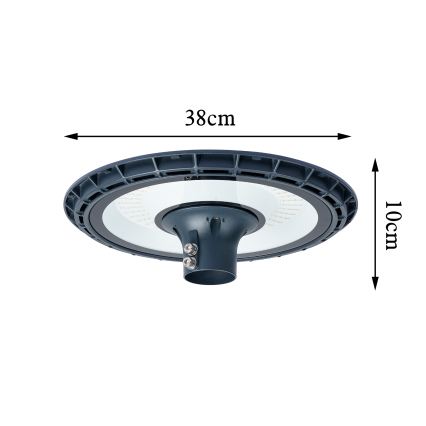 Brilagi - LED āra ielu lampa ar 5 m stabu URBANSPARK LED/120W/230V antracīta krāsā IP65