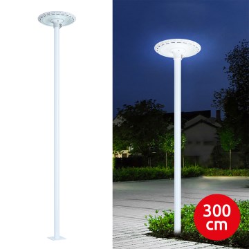 Brilagi - LED āra ielu apgaismojuma lampa ar 3 m stabu URBANSPARK LED/120W/230V balta IP65