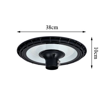 Brilagi - LED āra ielas lampa ar 3 m garu stabu URBANSPARK LED/60W/230V melna IP65