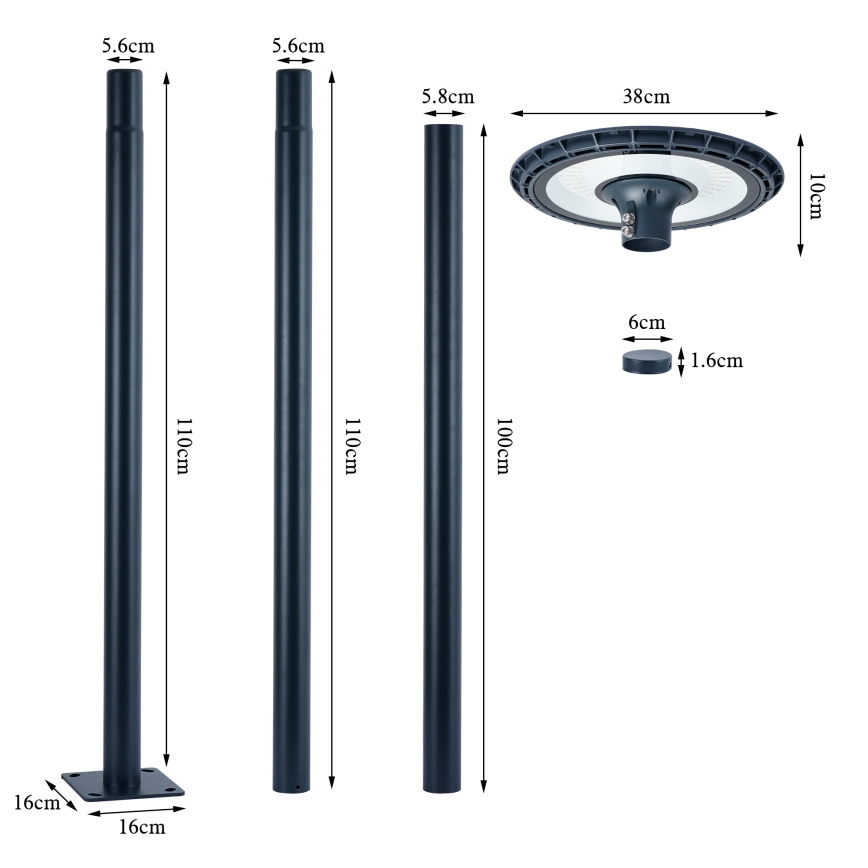 Brilagi - LED āra ielu lampa URBANSPARK LED/120W/230V antracīts IP65