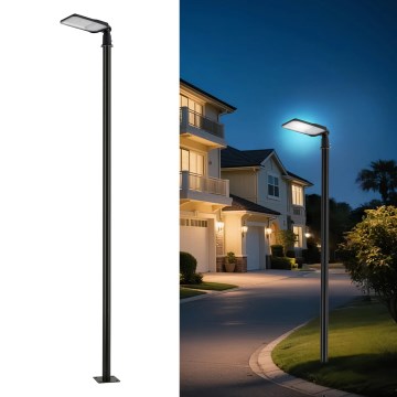Brilagi - LED āra ielu laterna ar 3 m stabu un locītavu URBANLIGHT LED/100W/230V melna IP65