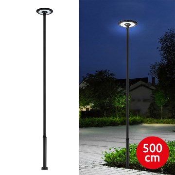 Brilagi - LED āra ielu laterna ar 5 m stabu URBANSPARK LED/120W/230V melna IP65