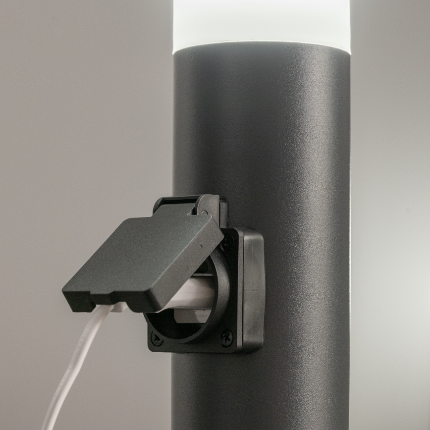BRILAGI - LED āra lampa ar kontaktligzdu ELIA 1xE27/7W/230V 4000K IP44 50 cm antracīts