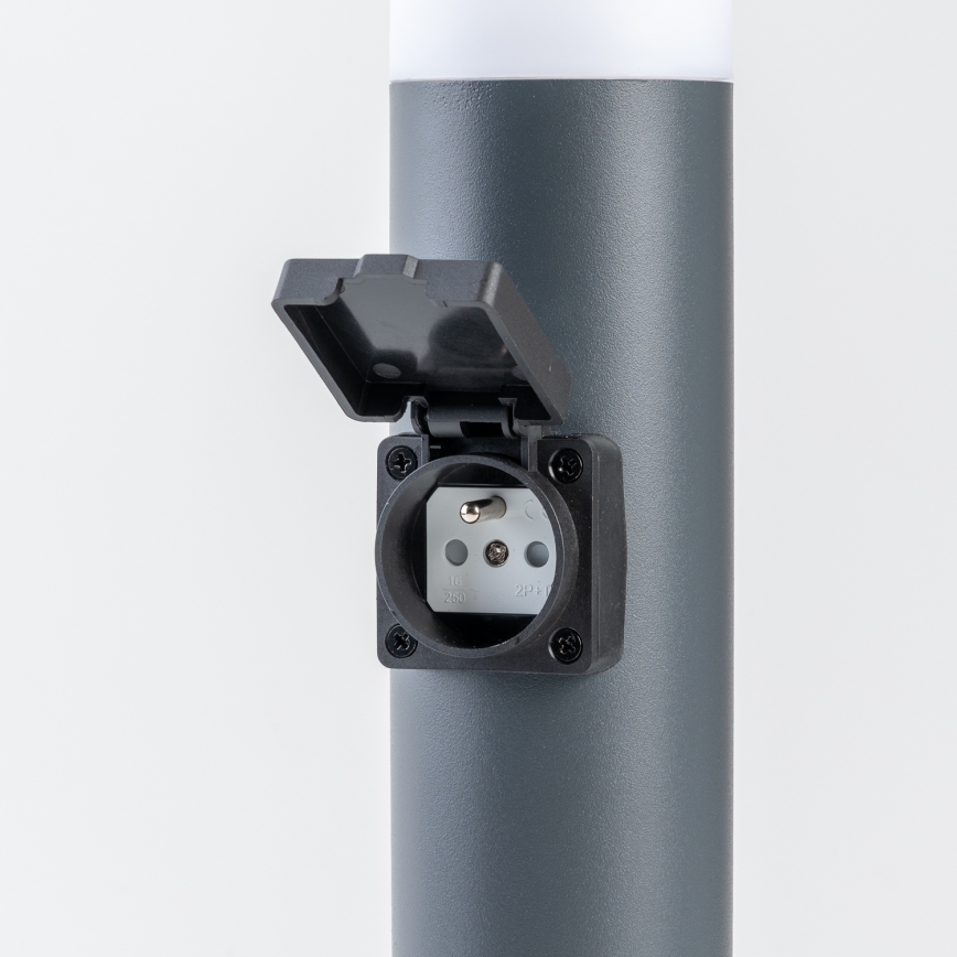 BRILAGI - LED āra lampa ar kontaktligzdu ELIA 1xE27/7W/230V 4000K IP44 50 cm antracīts